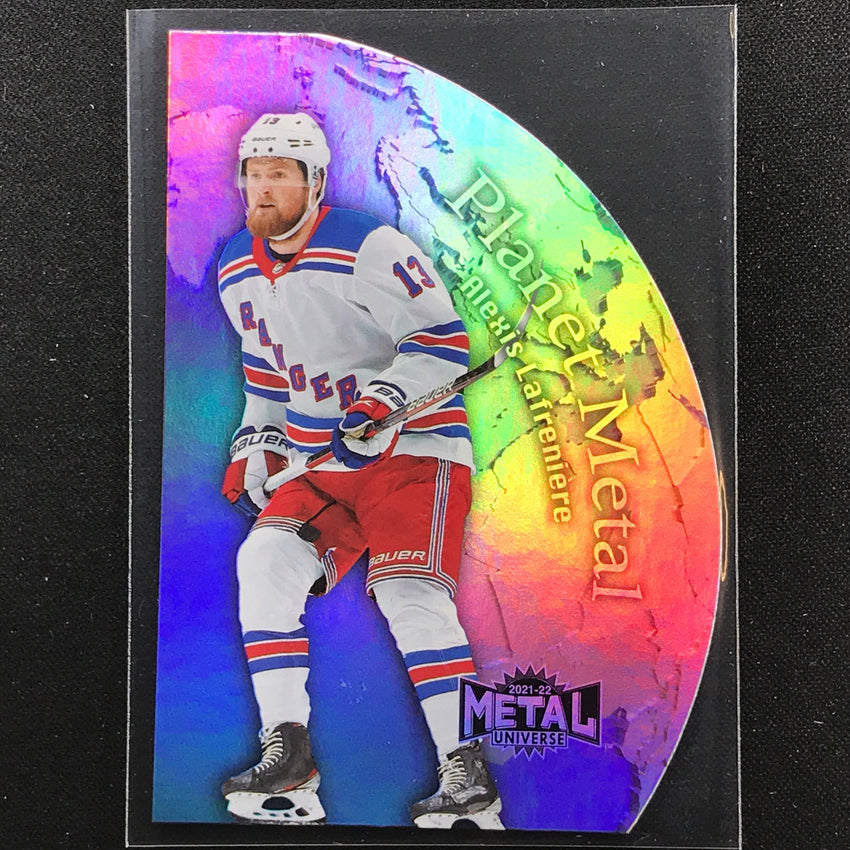 2021-22 Metal Universe NHL ALEXIS LAFRENIERE Planet Metal Die-Cut Base #14