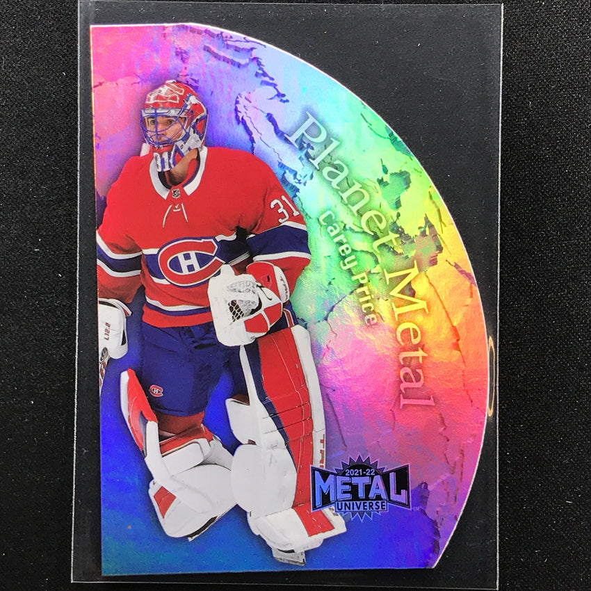 2021-22 Metal Universe Nhl Carey Price Planet Metal Die-cut Base No 15