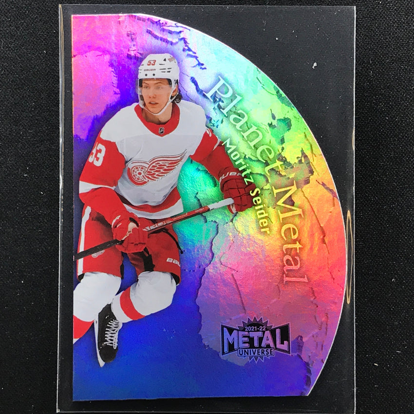 2021-22 Metal Universe NHL MORTIZ SEIDER Planet Metal Die-Cut Base #16