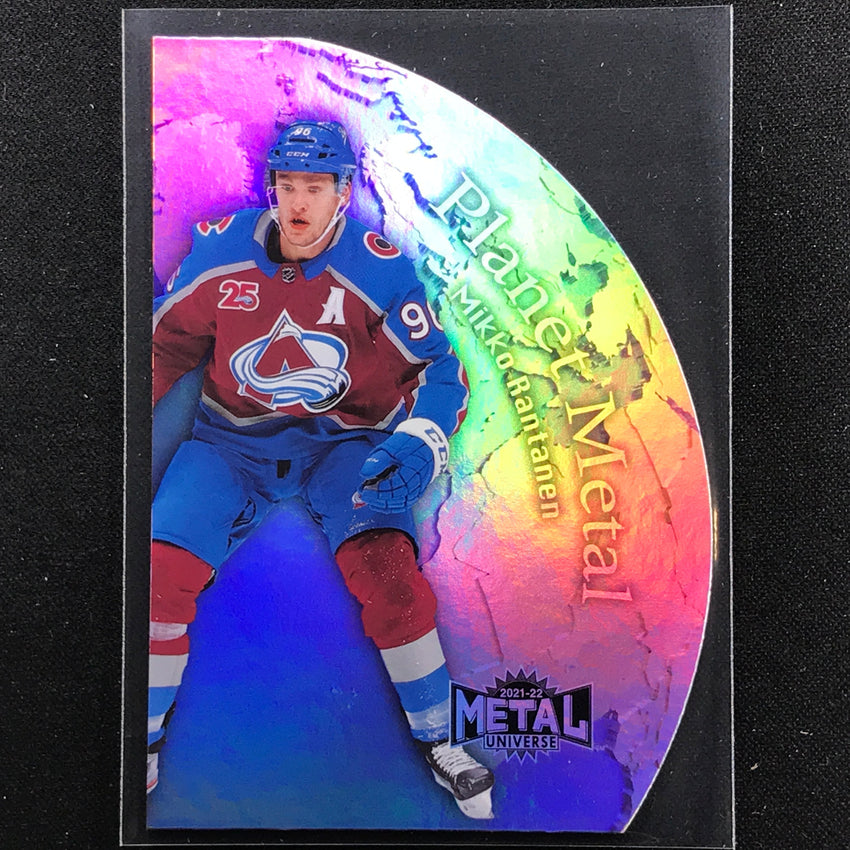 2021-22 Metal Universe NHL MIKKO RANTANEN Planet Metal Die-Cut Base #19