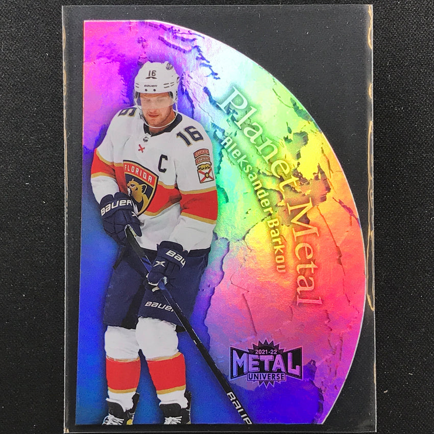 2021-22 Metal Universe NHL ALEKSANDER BARKOV Planet Metal Die-Cut Base #23