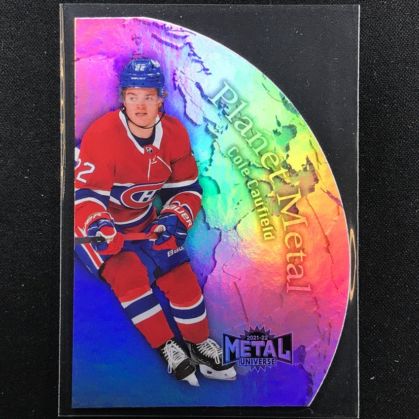 2021-22 Metal Universe NHL COLE CAUFIELD Planet Metal Die-Cut Base #24