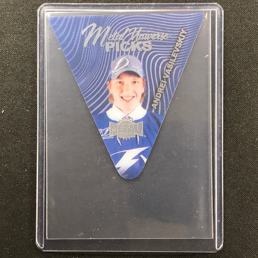 2021-22 Metal Universe NHL ANDREI VASILEVSKIY Metal Pick Acetate Die-Cut Base #9