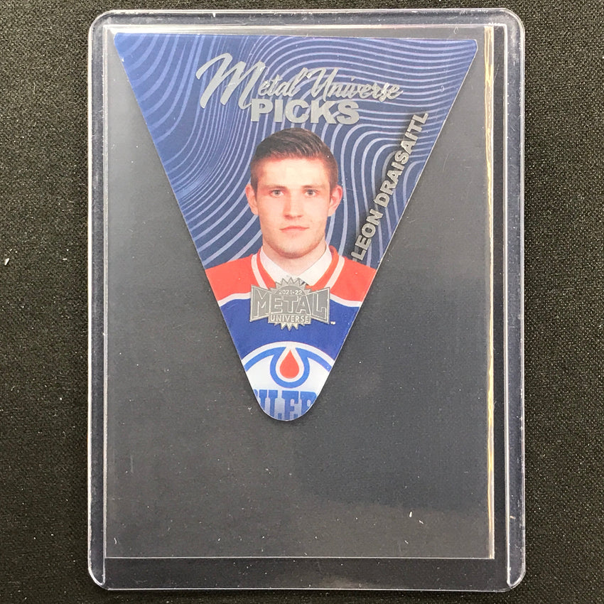 2021-22 Metal Universe Nhl Leon Draisaitl Metal Picks Acetate Die-cut Base No 12