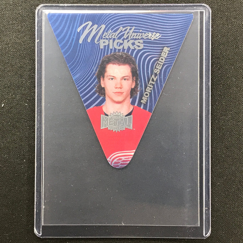 2021-22 Metal Universe Nhl Moritz Seider Metal Picks Acetate Die-cut Base No 13