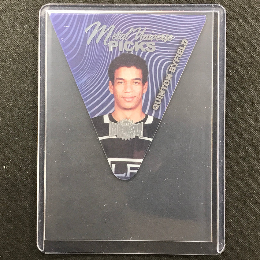 2021-22 Metal Universe NHL QUINTON BYFIELD Metal Picks Acetate Die-Cut Base #16