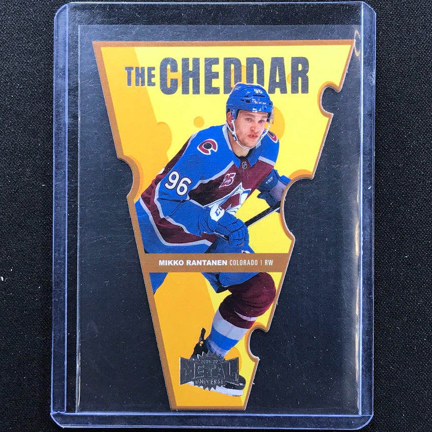 2021-22 Metal Universe NHL MIKKO RANTANEN The Cheddar Die-Cut Base #2