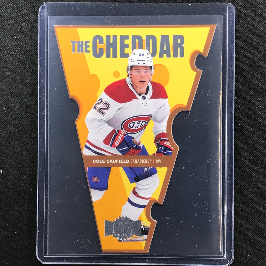 2021-22 Metal Universe NHL COLE CAUFIELD The Cheddar Die-Cut Base #4