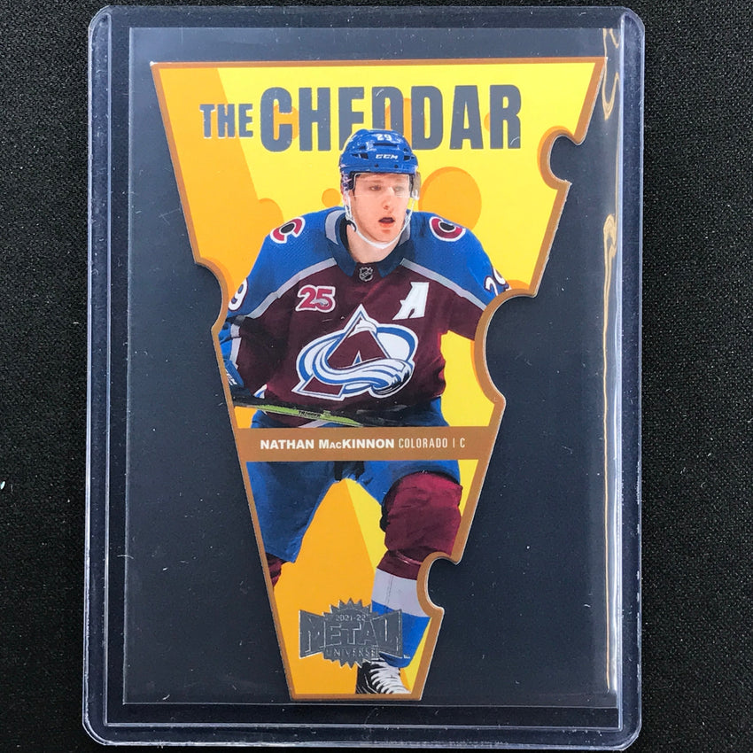 2021-22 Metal Universe Nhl Nathan Mckinnon The Cheddar Die-cut Base No 10