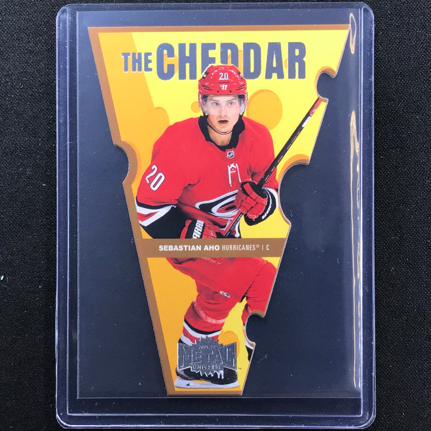 2021-22 Metal Universe Nhl Sebastian Aho The Cheddar Die-cut Base No 14