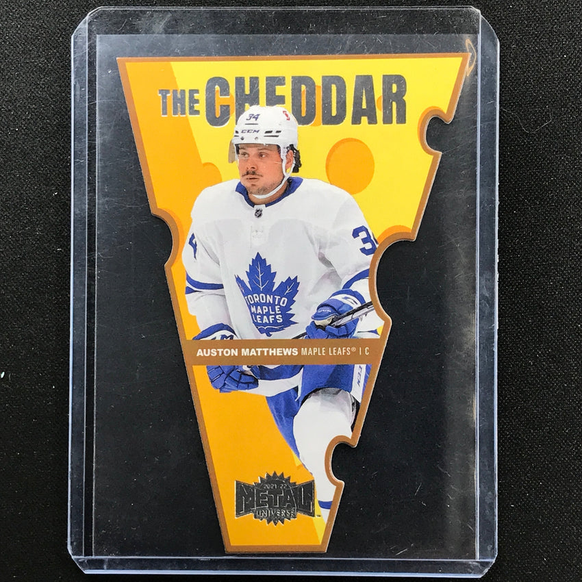 2021-22 Metal Universe Nhl Auston Matthews The Cheddar Die-cut Base No 20