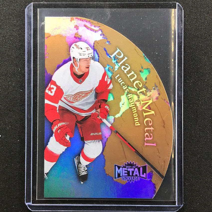2021-22 Metal Universe Nhl Lucas Raymond Planet Metal Die-cut Gold Sp No 6