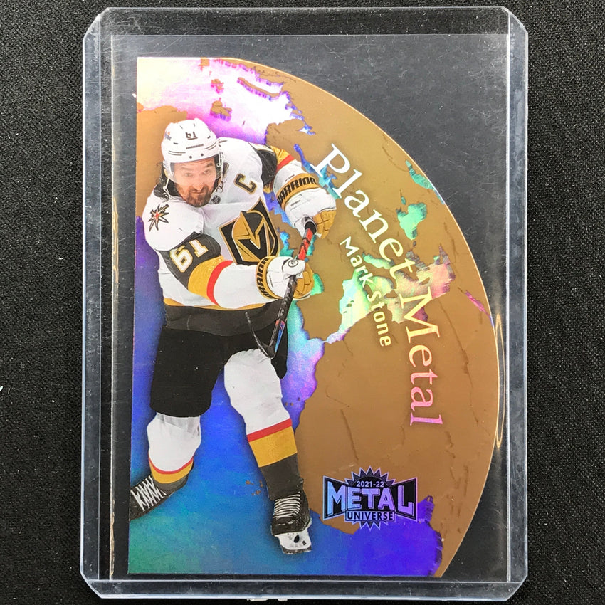 2021-22 Metal Universe NHL MARK STONE Planet Metal Die-Cut Gold SP #11