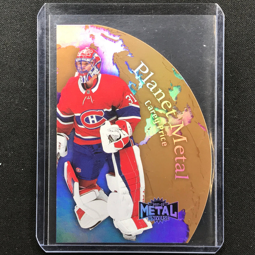2021-22 Metal Universe NHL CAREY PRICE Planet Metal Die-Cut Gold SP #15