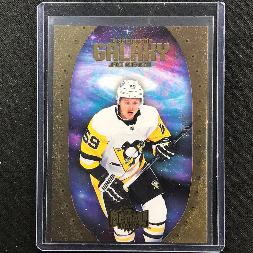 2021-22 Metal Universe Nhl Jake Guentzel Championship Galaxy Gold 35/97