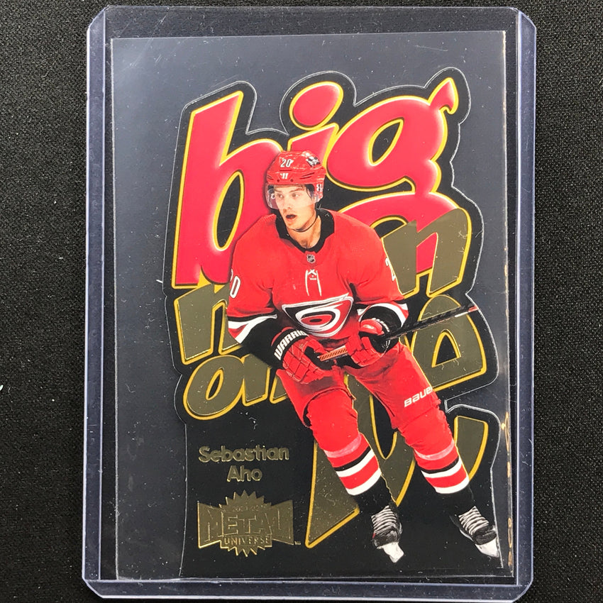 2021-22 Metal Universe Nhl Sebastian Aho Big Man On Ice Die-cut Gold 86/96