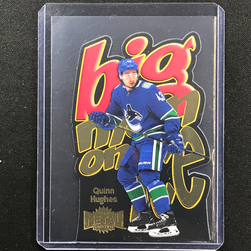 2021-22 Metal Universe Nhl Quinn Hughes Big Man On Ice Die-cut Gold 11/96