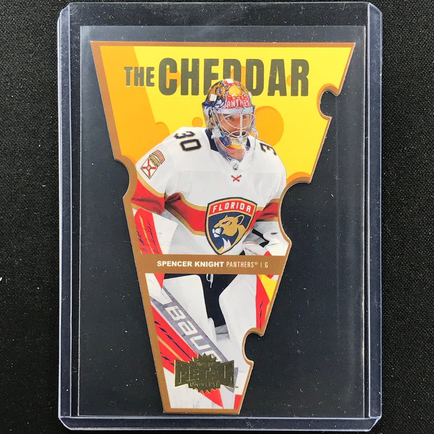 2021-22 Metal Universe Nhl Spencer Knight The Cheddar Die-cut Gold 43/50