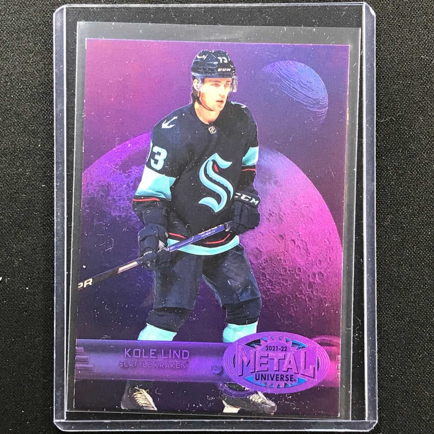 2021-22 Metal Universe Nhl Kole Lind 1997-98 Retro Rookie Purple 30/199