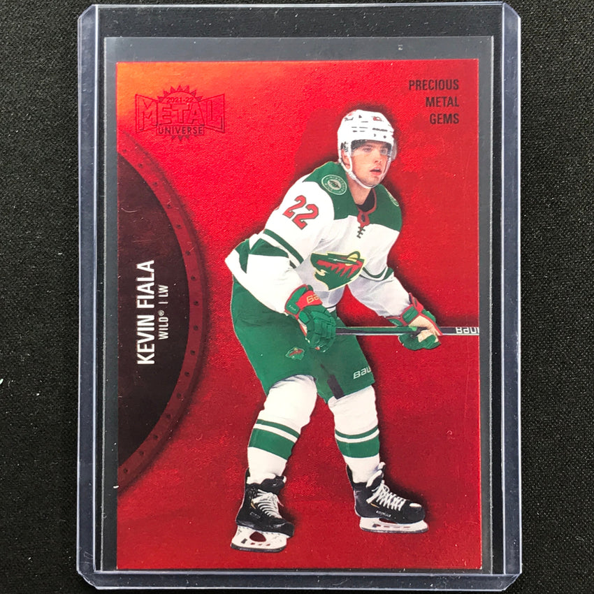 2021-22 Metal Universe Nhl Kevin Fiala Precious Metal Gems Pmg Red 18/100