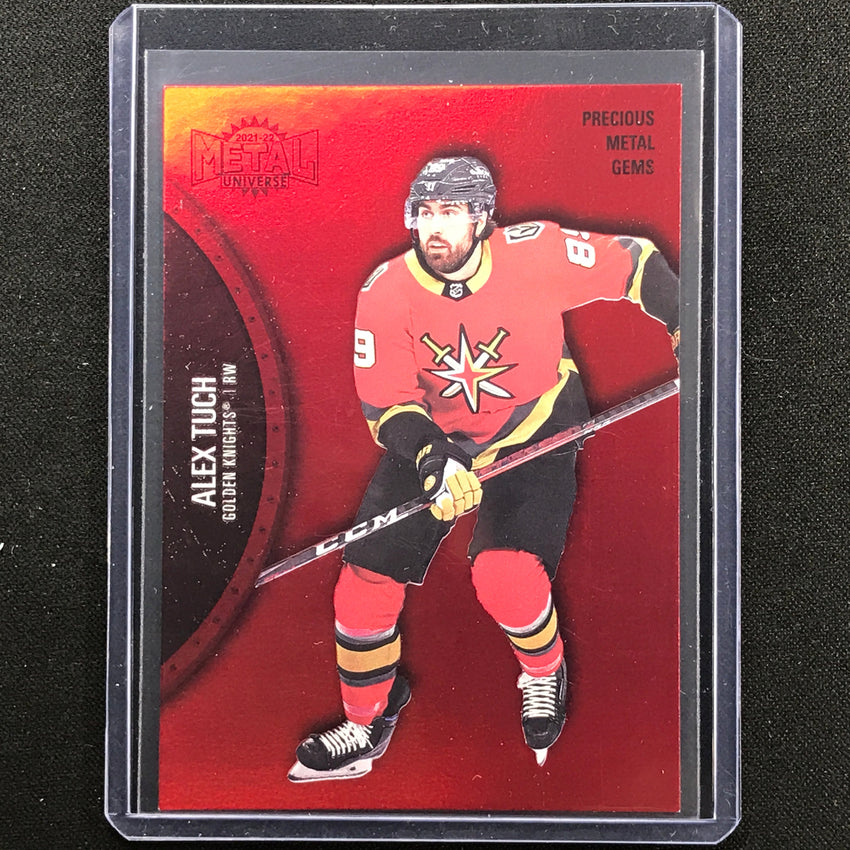 2021-22 Metal Universe Nhl Alex Tuch Precious Metal Gems Pmg Red 32/100