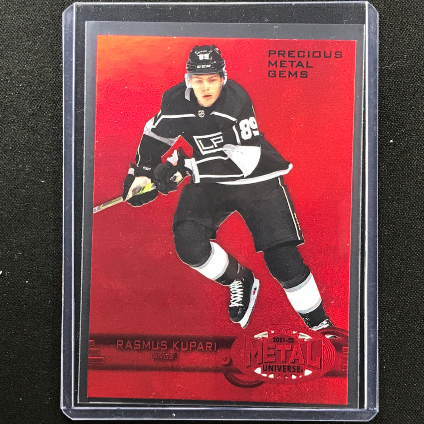 2021-22 Metal Universe Nhl Rasmus Kupari Retro Rookie Gems Pmg Red 90/100