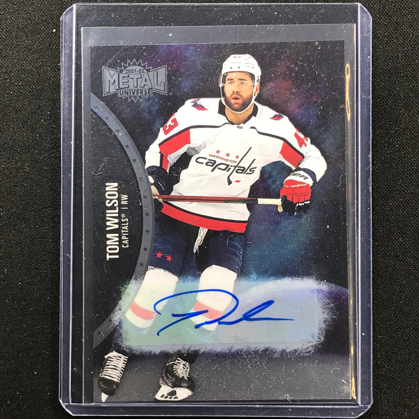 2021-22 Metal Universe Nhl Tom Wilson Auto Base No 57