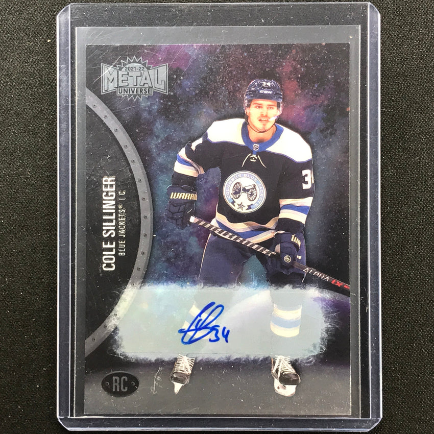 2021-22 Metal Universe Nhl Cole Sillinger Rookie Auto Base 186/399