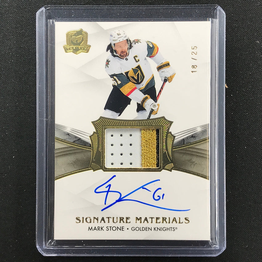 2020-21 The Cup Nhl Mark Stone Signature Materials Patch Auto 18/25