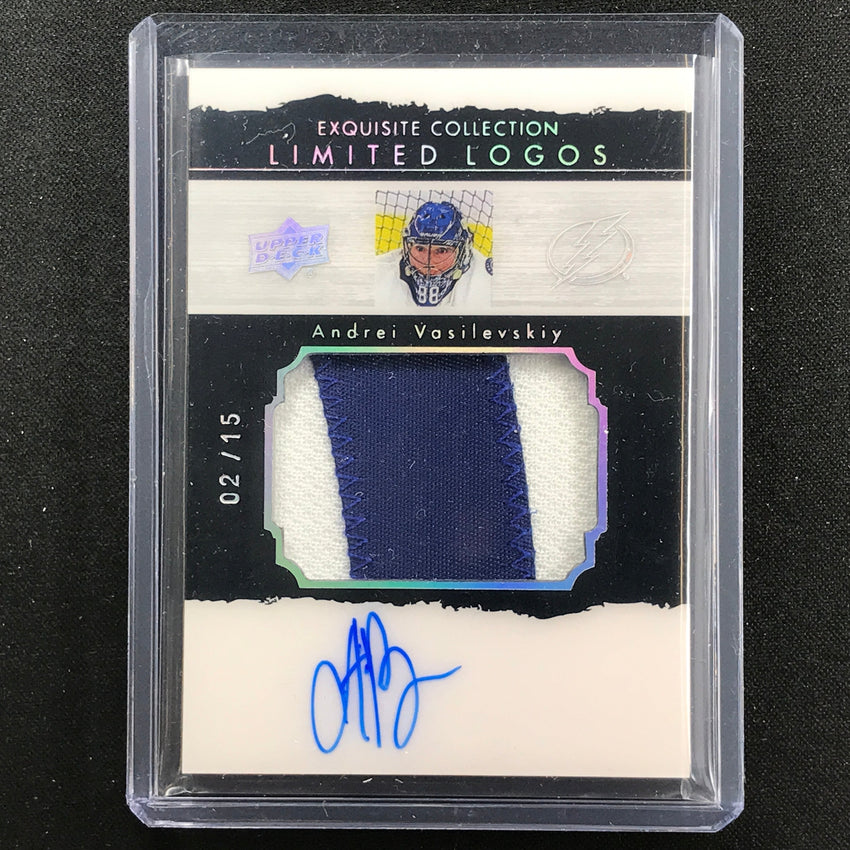 2020-21 The Cup Nhl Andrei Vasilevskiy Exquisite Limited Logos Patch Auto 2/15