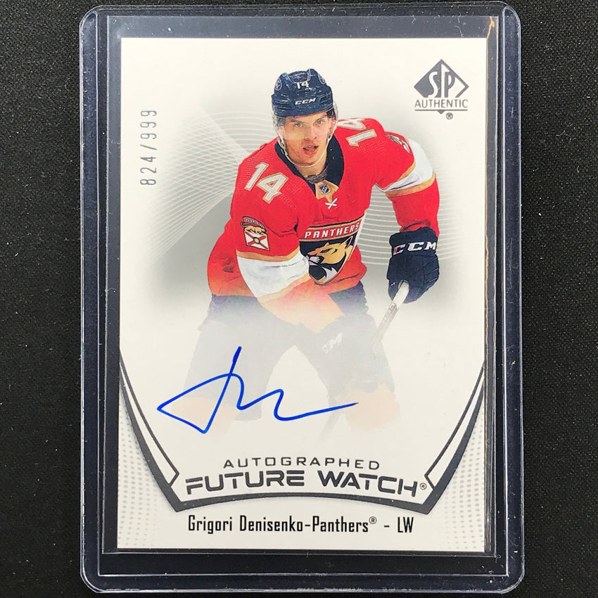 2021-22 Sp Authentic Nhl Grigori Denisenko Future Watch Rookie Auto 824/999