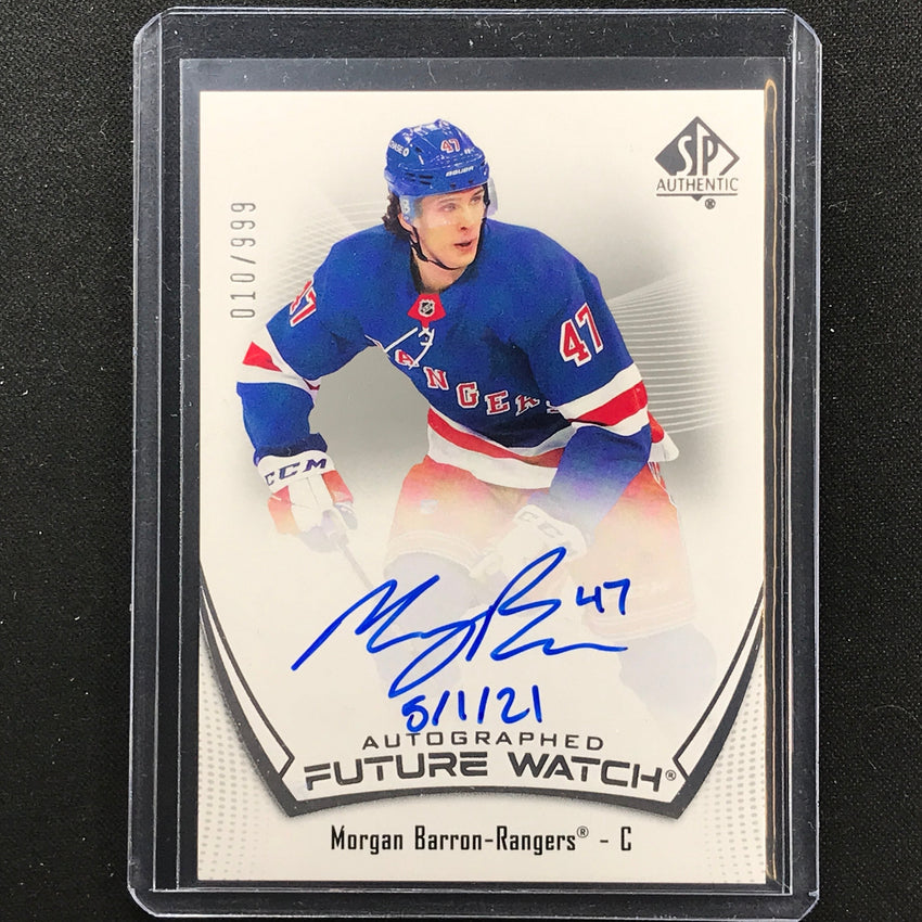 2021-22 Sp Authentic Nhl Morgan Barron Future Watch Rookie Auto 10/999