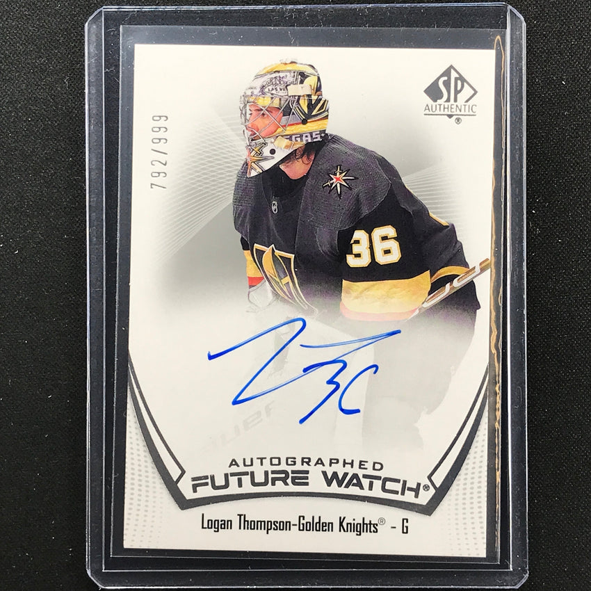 2021-22 Sp Authentic Nhl Logan Thompson Future Watch Rookie Auto 792/999