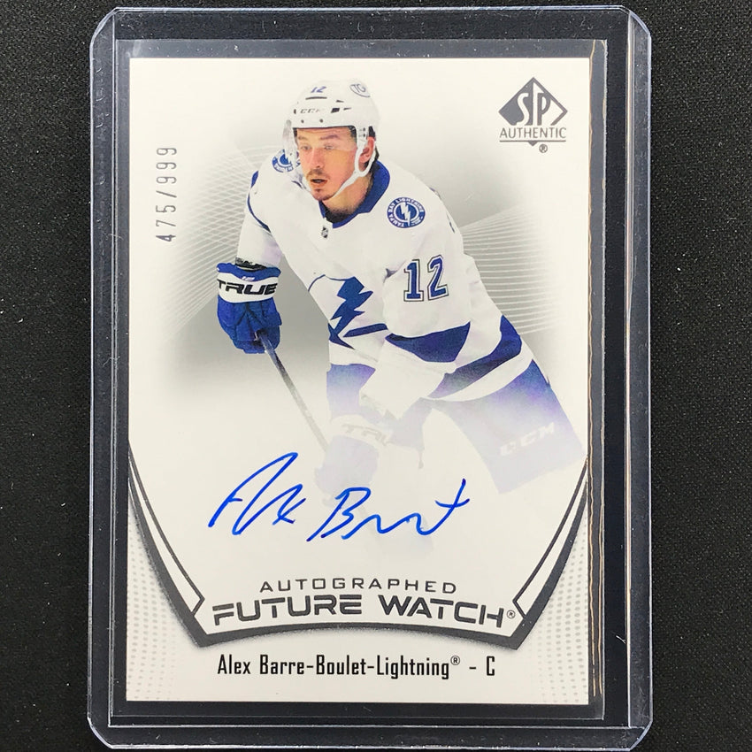 2021-22 Sp Authentic Nhl Alex Barre-boulet Future Watch Rookie Auto 475/999