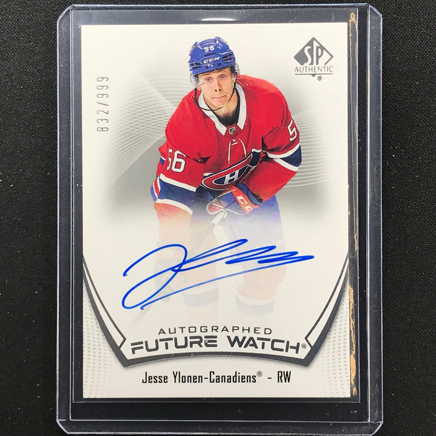 2021-22 Sp Authentic Nhl Jesse Ylonen Future Watch Rookie Auto 832/999