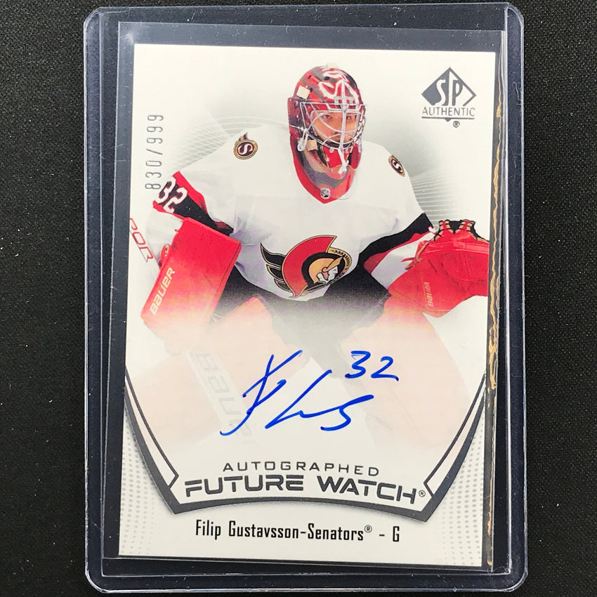 2021-22 Sp Authentic Nhl Filip Gustavsson Future Watch Rookie Auto 830/999