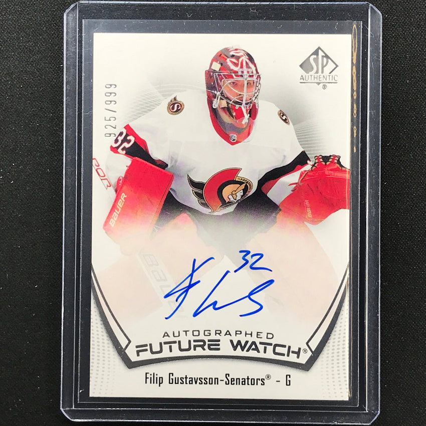 2021-22 Sp Authentic Nhl Filip Gustavsson Future Watch Rookie Auto 925/999
