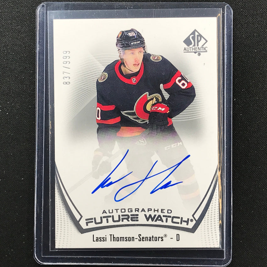 2021-22 Sp Authentic Nhl Lassi Thomson Future Watch Rookie Auto 837/999