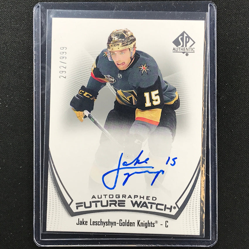 2021-22 Sp Authentic Nhl Jake Leschyshyn Future Watch Rookie Auto 292/999