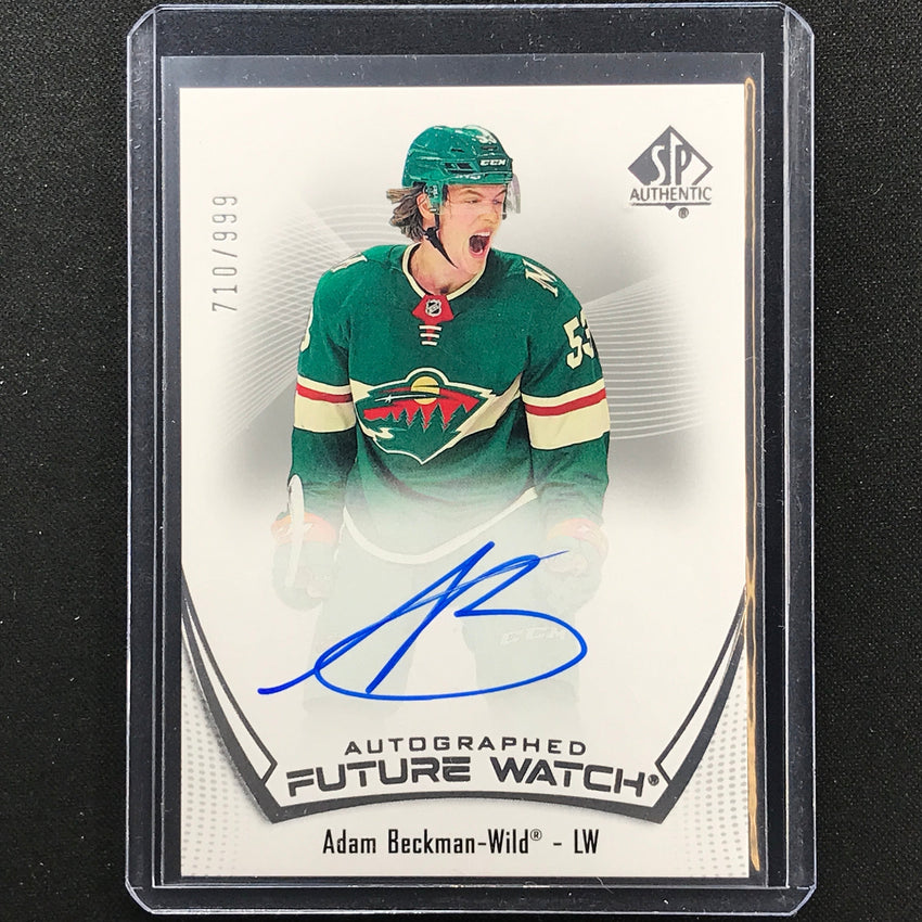 2021-22 Sp Authentic Nhl Adam Beckman Future Watch Rookie Auto 710/999