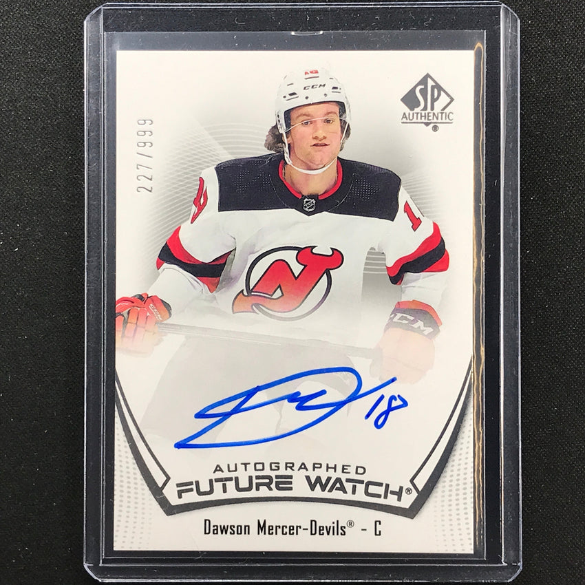 2021-22 Sp Authentic Nhl Dawson Mercer Future Watch Rookie Auto 227/999