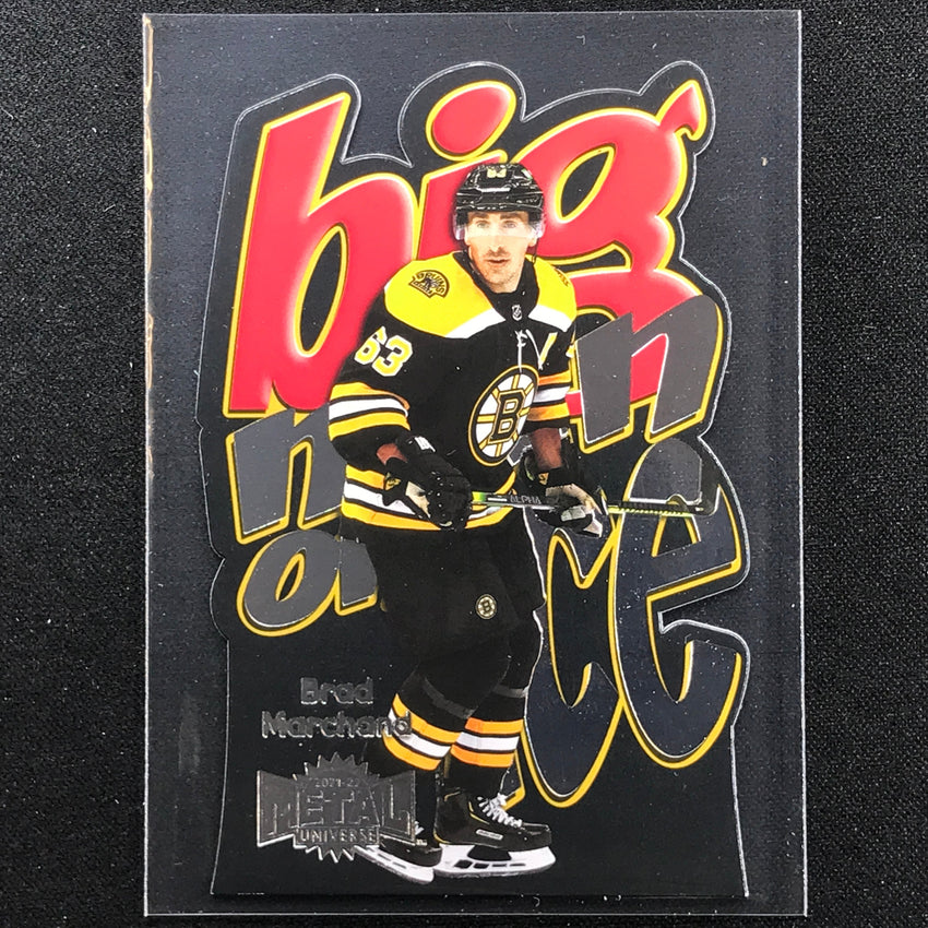 2021-22 Metal Universe NHL BRAD MARCHAND Big Man on Ice Die-Cut Base #9