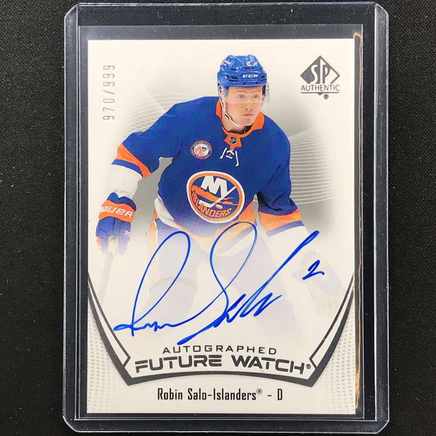 2021-22 Sp Authentic Nhl Robin Salo Future Watch Rookie Auto 970/999