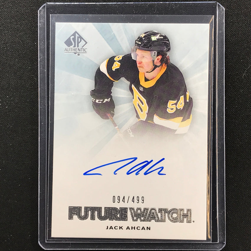 2021-22 Sp Authentic Nhl Jack Ahcan 2011-12 Future Watch Rookie Auto 94/499