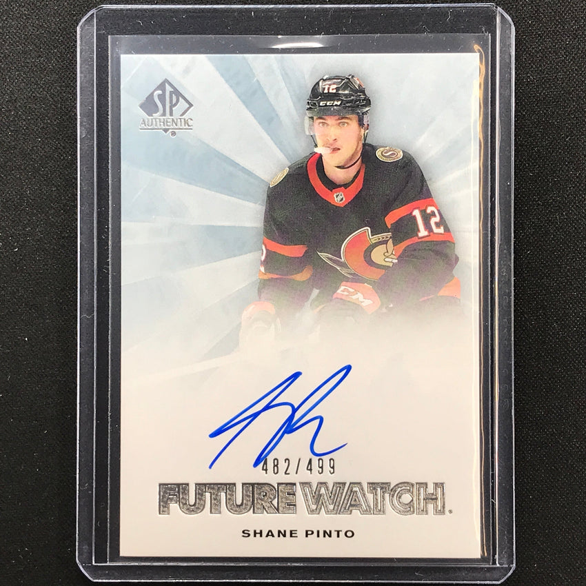 2021-22 Sp Authentic Nhl Shane Pinto 2011-12 Future Watch Rookie Auto 482/499