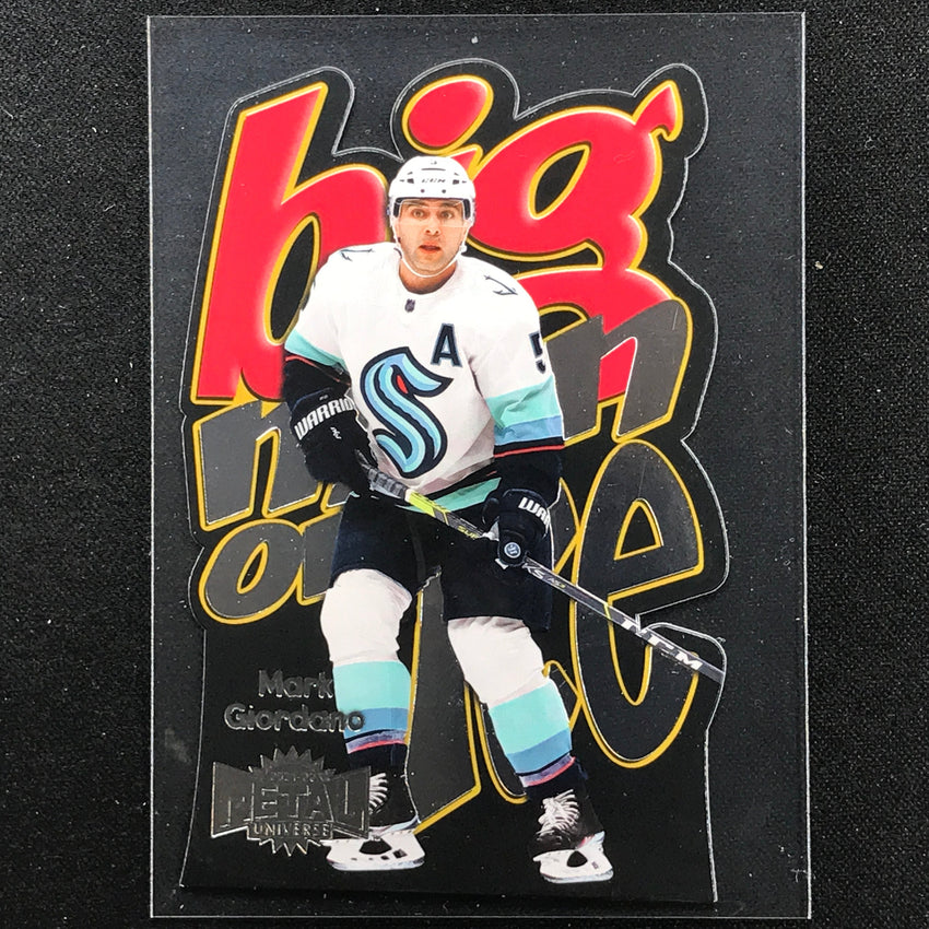 2021-22 Metal Universe Nhl Mark Giordano Big Man On Ice Die-cut Base No 15