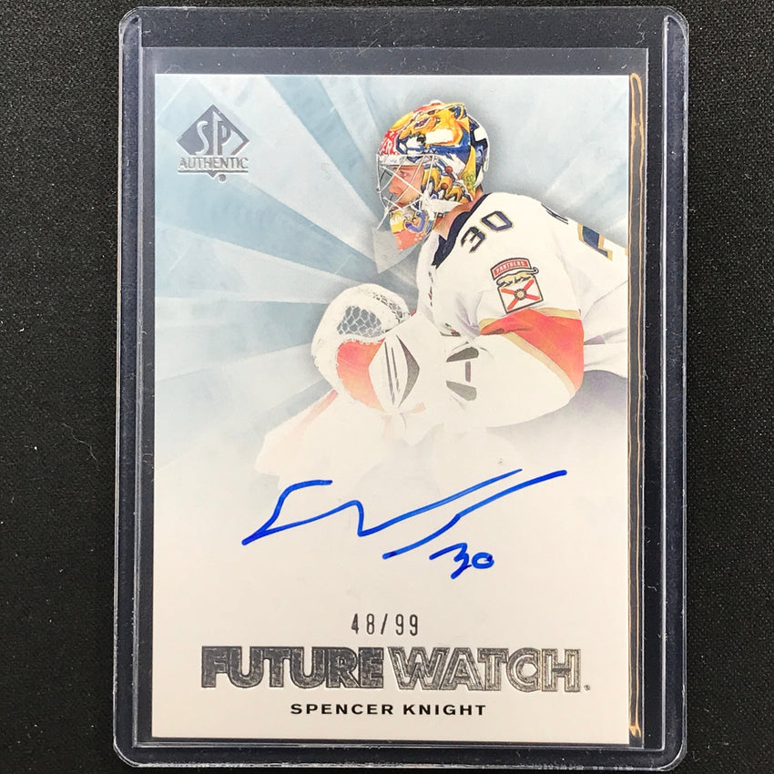 2021-22 Sp Authentic Nhl Spencer Knight 2011-12 Future Watch Rookie Auto 48/99