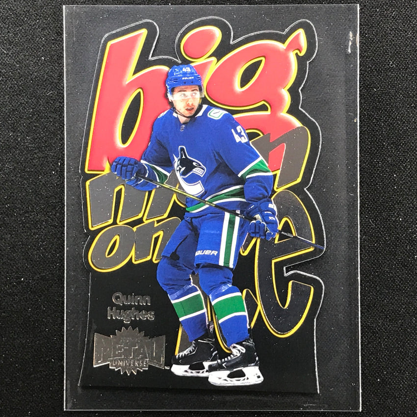 2021-22 Metal Universe Nhl Quinn Hughes Big Man On Ice Die-cut Base No 16