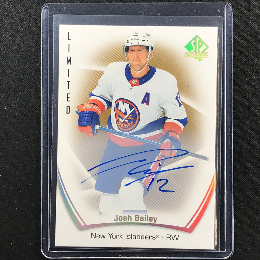 2021-22 SP Authentic NHL JOSH BAILEY Limited Auto Base #58