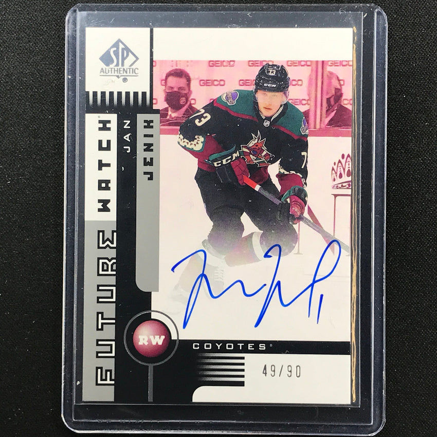 2021-22 Sp Authentic Nhl Jan Jenik 2001-02 Retro Future Watch Auto 49/90
